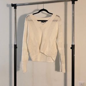 Express | white sweater ｜ size M